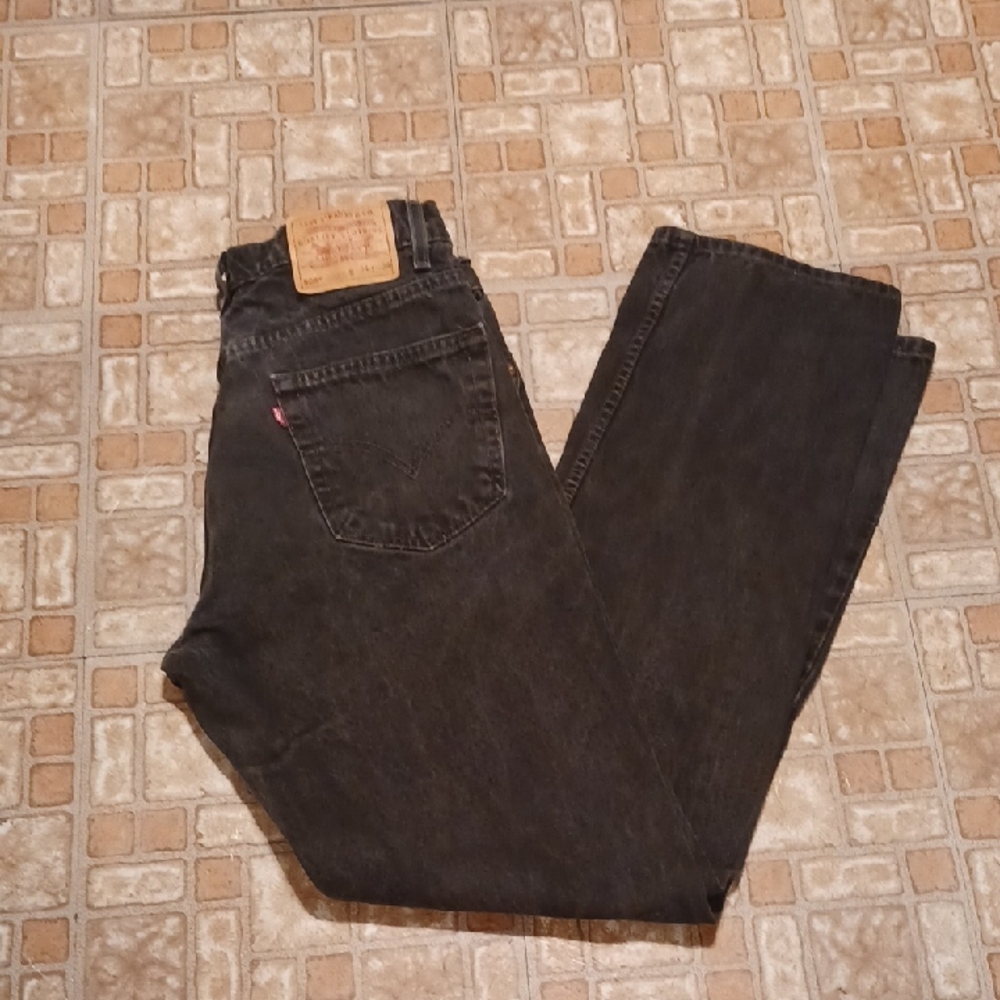 Levi's Men's Black Jeans 505 Red Lable 34x34 Vintage Levi's